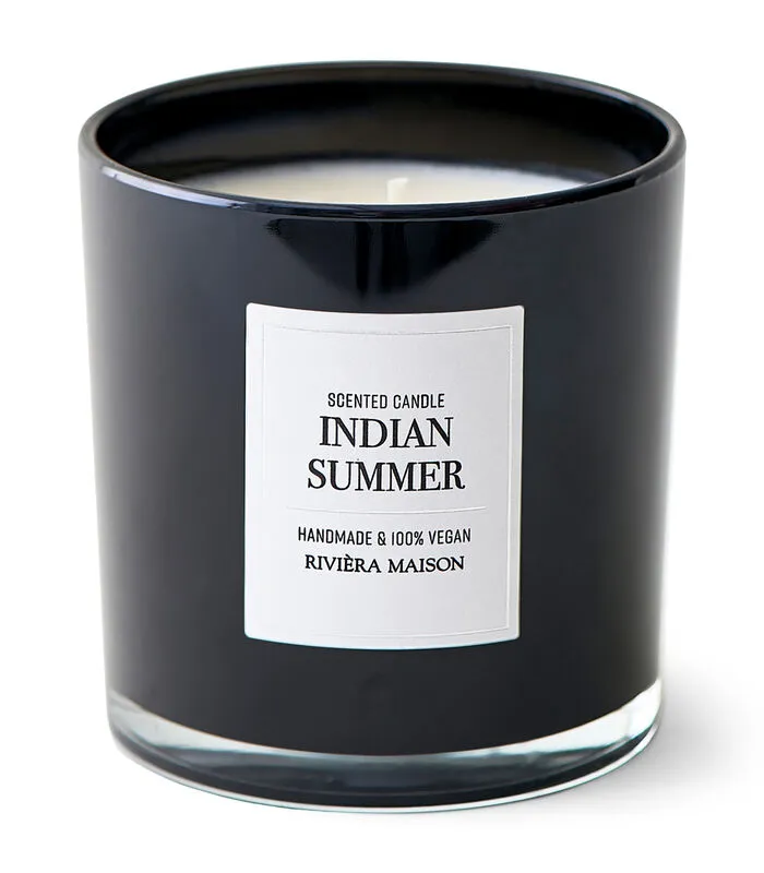 Rivièra Maison Geurkaars In Glas - RM Indian Summer Geurkaarsen M - Zwart 3 Rivièra Maison Geurkaars In Glas - RM Indian Summer Geurkaarsen M - Zwart