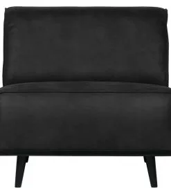 BePureHome Statement 1-Zits Element - Suedine - Zwart - 77x79x93