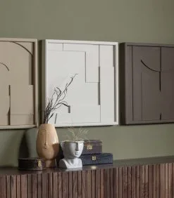 WOOOD Exclusive Fiona Vierkant Schilderij - Espresso - 60x60x5 -Meubilair Geschäft a3fda73e97624509afd856172fd87975