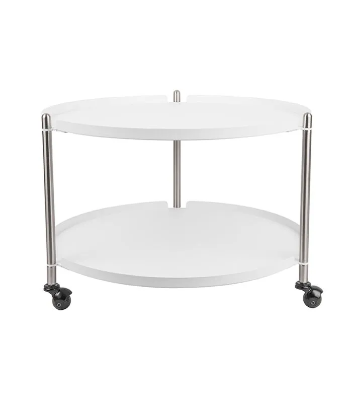 Leitmotiv Salontafel Thrill - Staal Nikkel Wit - 60x40cm 3 Leitmotiv Salontafel Thrill - Staal Nikkel Wit - 60x40cm