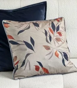 Rivièra Maison Kussensloop Fall Leaf Donker Blauw - 50x50 Cm -Meubilair Geschäft a6137044ff764c058c9da5c37bfe1c50