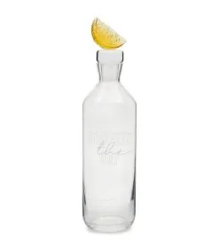 Rivièra Maison Glazen Karaf Waterkan - Squeeze The Day Bottle - Transparant