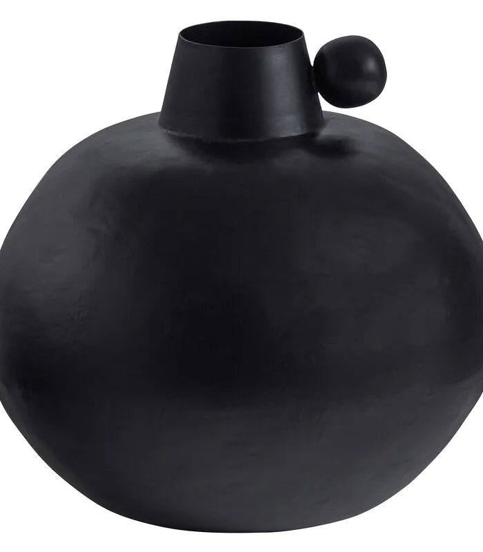 WOOOD Exclusive Exclusive Kita Vaas - Aluminium - Zwart - 20x22x22 3 WOOOD Exclusive Exclusive Kita Vaas - Aluminium - Zwart - 20x22x22