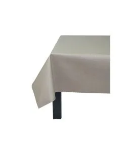 Fleur De Soleil Effen Tafelkleed Met Taupecoating