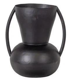 WOOOD Exclusive Exclusive Siep Vaas - Metaal - Zwart - 44x35x30