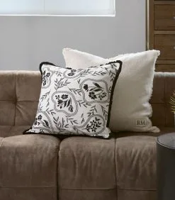 Rivièra Maison Kussenhoes, Kussensloop 50x50, Bloemenprint - Xanadu - Zwart/ Wit -Meubilair Geschäft a7b9fb3e3a964a078467dc9a88e30b42