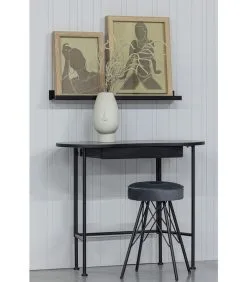 WOOOD Belle Bureau - Grenen/Metaal - Zwart - 75x90x42 -Meubilair Geschäft a94d59aa1d3c4786becec74c30c35ce0