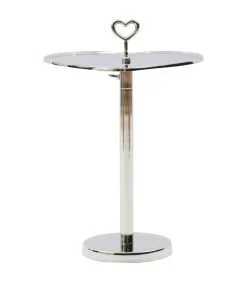 Rivièra Maison Bijzettafel Verstelbaar - Lovely Heart Adjustable End Table - Zilver