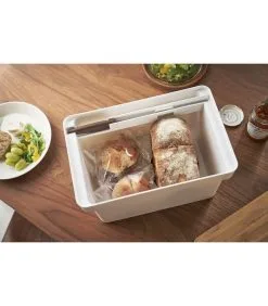 Yamazaki Bread Case With Knife Holder - Tower - White -Meubilair Geschäft a9a5b4a42aae4232ae948a5e6cbefc6f