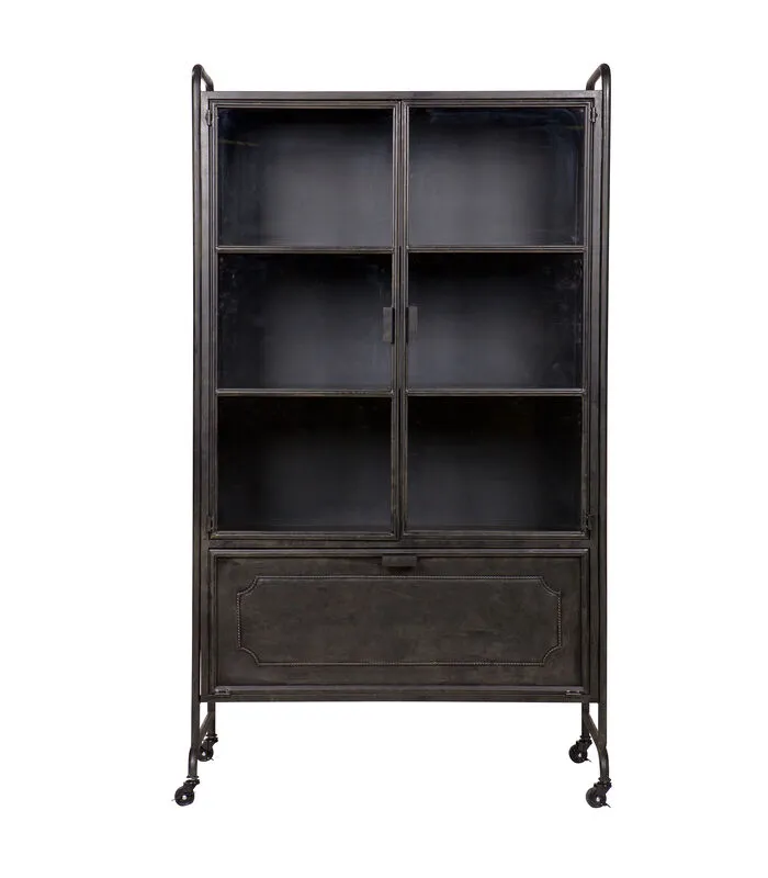 BePureHome Steel Storage Vitrinekast - Metaal - Zwart - 183x105x40 3 BePureHome Steel Storage Vitrinekast - Metaal - Zwart - 183x105x40