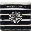 Rivièra Maison Plaid, Deken Gestreept Schelp - Shoreline - Donkerblauw - 170x130 CM