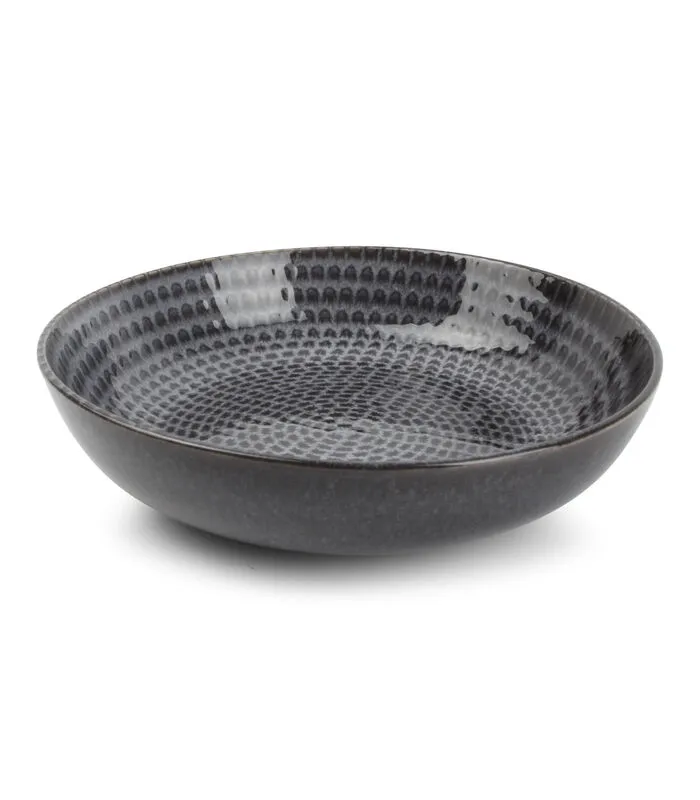 Salt & Pepper Diep Bord 20xH5cm Grijs Stitch - (x4) 3 Salt & Pepper Diep Bord 20xH5cm Grijs Stitch - (x4)