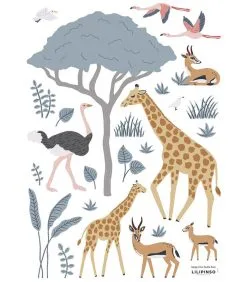Lilipinso Muursticker Kinderkamer - Wilde Dieren Giraffen