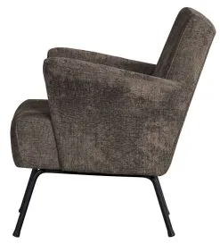 BePureHome Muse Fauteuil - Polyester - Grijs/Bruin - 77x73x70 -Meubilair Geschäft ac171ef6794b41c092ff16cd3799d3f8