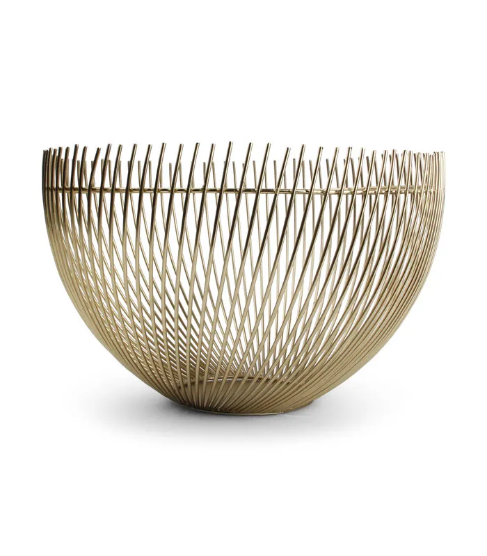 Salt & Pepper Draadmand 30xH18cm Goud Twisted Iris 3 Salt & Pepper Draadmand 30xH18cm Goud Twisted Iris