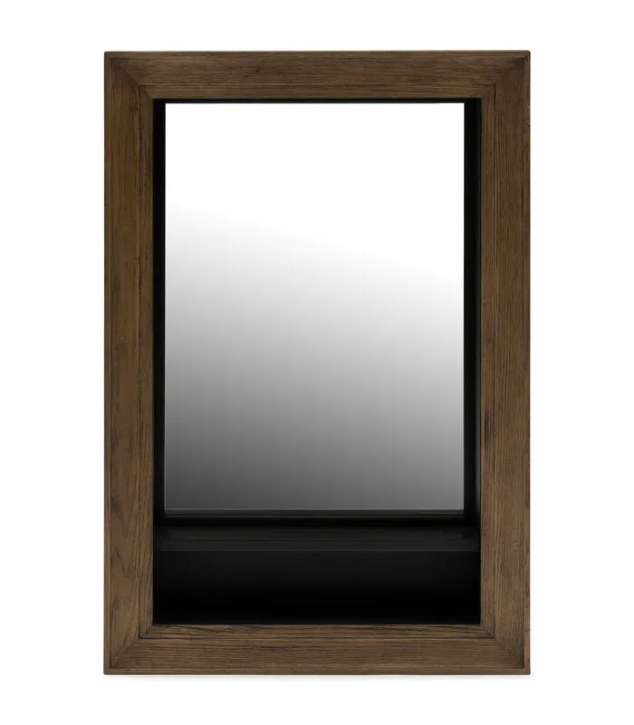 Rivièra Maison Spiegel Met Plankje - Eivissa Mirror Shelf - Bruin 3 Rivièra Maison Spiegel Met Plankje - Eivissa Mirror Shelf - Bruin