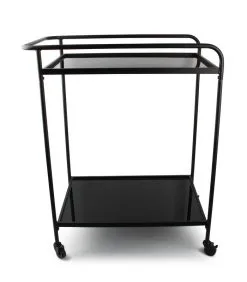 Salt & Pepper Serveerwagen 66x40xH83,5cm 2 Lagen Zwart Bar
