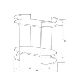BePureHome Capital Sidetable - Metaal - Antique Brass - 55x60x32 -Meubilair Geschäft b08abb0e28814c4bbb86d977dbd44f6e