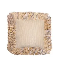 MX HOME Buitenkussen Met Raffia-effect En Franjes