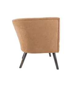 Leitmotiv Stoel Explicit - Suede Look Okergeel - 74x71x74cm -Meubilair Geschäft b348ea7020444b08838970b8c3e238ae