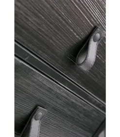 WOOOD Zola Nachtkastje Incl. Lade En Deur - Grenen - Zwart - 74x40x35 -Meubilair Geschäft b3492563bd864d11921514f10096f4ab