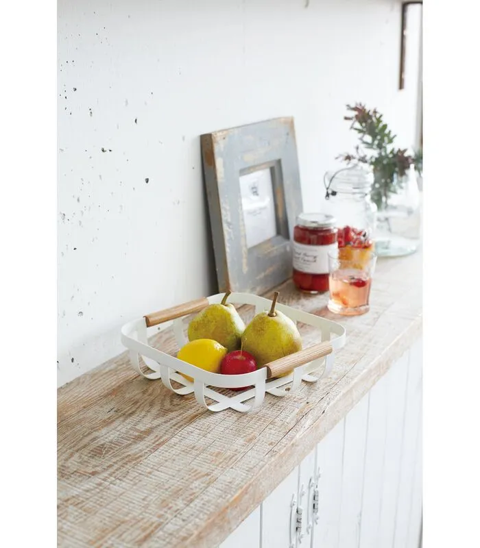 Yamazaki Kitchen Basket S - Tosca - White 4 Yamazaki Kitchen Basket S - Tosca - White - Image 2