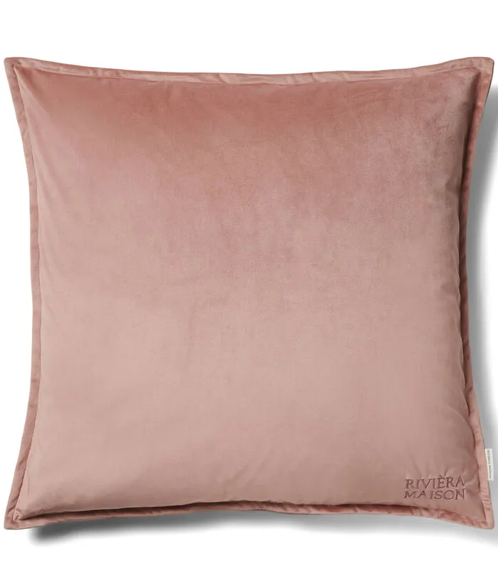 Rivièra Maison Kussensloop RM Velvet Roze - 60x60 Cm 3 Rivièra Maison Kussensloop RM Velvet Roze - 60x60 Cm