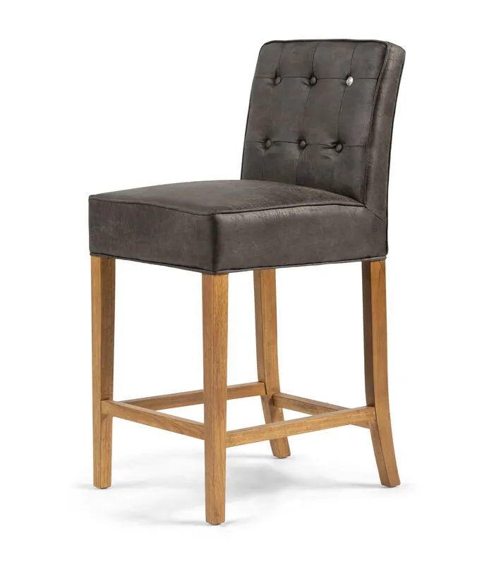 Rivièra Maison Riviera Maison Barkruk Met Rugleuning - Cape Breton Counter Stool - Bruin 4 Rivièra Maison Riviera Maison Barkruk Met Rugleuning - Cape Breton Counter Stool - Bruin - Image 2