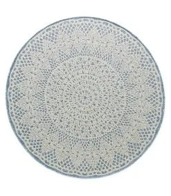 AFKliving Rond Grijs Crochet Vloerkleed