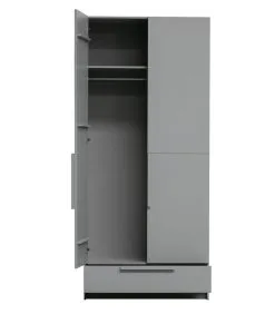 WOOOD Pure 2-Deurs Hangkast - Grenen - Betongrijs - 215x95x60 -Meubilair Geschäft b45340398c154bf4a8c650bc535a2e96