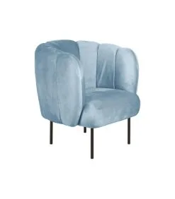 Leitmotiv Fauteuil Tulip Velvet - Blauw - 76x71x81cm -Meubilair Geschäft b57a9a697a504090b1ee7f14ca2becdf