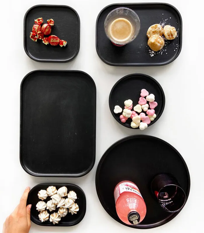 XLBoom NERO Dienblad Rond Extra Small 4 XLBoom NERO Dienblad Rond Extra Small - Image 2