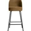 BePureHome Vogue Barstoel - Fluweel - Honing Geel - 89x50x55 -Meubilair Geschäft b6bb8d6d7ba74f05a84d90ad9aa5a617