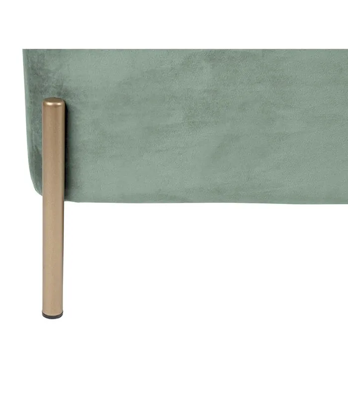 Leitmotiv Bank Snog XL - Velvet Jade Groen, Goud Geverfde Poten - 90x45x45cm 6 Leitmotiv Bank Snog XL - Velvet Jade Groen, Goud Geverfde Poten - 90x45x45cm - Image 4