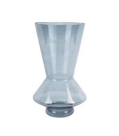 PRESENT TIME Vaas Glow - Glas Donkerblauw - Large - 17x28cm