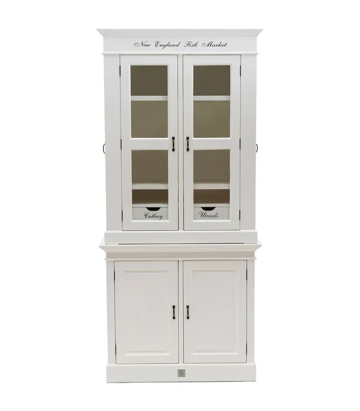 Rivièra Maison Buffetkast - Kast - New England Fish Market Cabinet Small - Wit 3 Rivièra Maison Buffetkast - Kast - New England Fish Market Cabinet Small - Wit