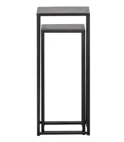 WOOOD Saul Plantentafels - Metaal - Zwart - Set Van 2 -Meubilair Geschäft ba0a9f562d8c4685a8e1f28ac3522c35