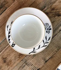 Rivièra Maison Kom, Ontbijtkom, Schaaltje Met Bloemen - Romance D'Amour - Zwart / Wit -Meubilair Geschäft ba1b9884e2584a398483f1e8377d0d50