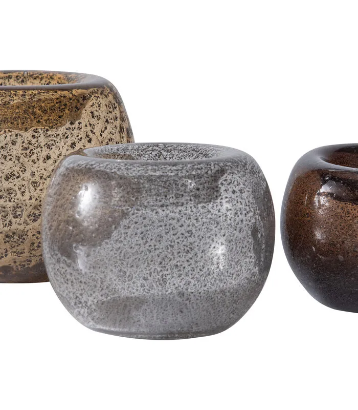 BePureHome Drib Vaas - Glas - Bruin - 12x15x15 4 BePureHome Drib Vaas - Glas - Bruin - 12x15x15 - Image 2