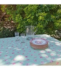 Fleur De Soleil Ginkgo Pistache Gecoat Tafelkleed