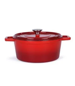 LIVOO Ronde Gietijzeren Stoofpot