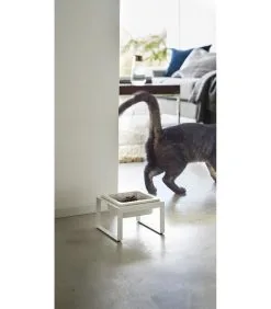 Yamazaki Pet Food Bowl Stand Single - Tower - White -Meubilair Geschäft bd279ce5fed64e6a96e2acb58b964a18