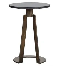 WOOOD Exclusive Exclusive Mato Bijzettafel - Marmer - Antique Brown - 54x38x38