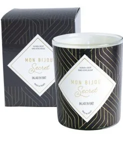 Mon Bijou Secret Geurkaars Ceder Met Gouden Messing Oorbellen