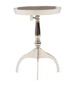 Rivièra Maison Bijzettafel Verstelbaar - Crosby Adjustable End Table - Zilver