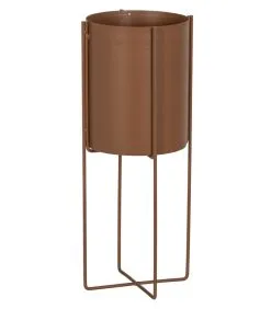 WOOOD Arda Plantenpot - Metaal - Toffee - 48x20x20