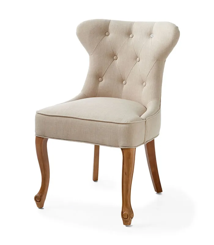 Rivièra Maison Eetkamerstoel - George Dining Chair - Linnen Flax - Naturel 4 Rivièra Maison Eetkamerstoel - George Dining Chair - Linnen Flax - Naturel - Image 2