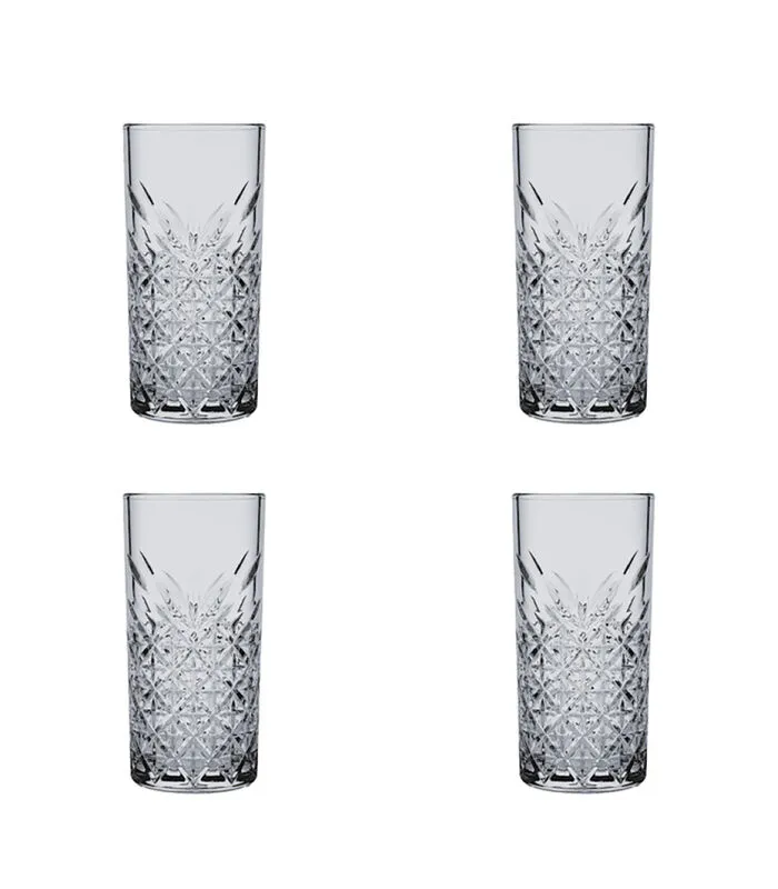 Pasabahce Longdrink Timeless 45 Cl - Grijs 4 Stuk(s) 3 Pasabahce Longdrink Timeless 45 Cl - Grijs 4 Stuk(s)