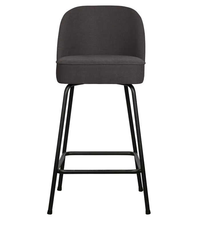 BePureHome Barstoel Vogue - Geweven Stof - Donkergrijs - 89x50x55 3 BePureHome Barstoel Vogue - Geweven Stof - Donkergrijs - 89x50x55