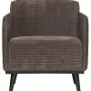 BePureHome Statement Fauteuil Met Arm - Ribstof - Taupe - 77x72x93 -Meubilair Geschäft c30b7870814545439894f189fa595609
